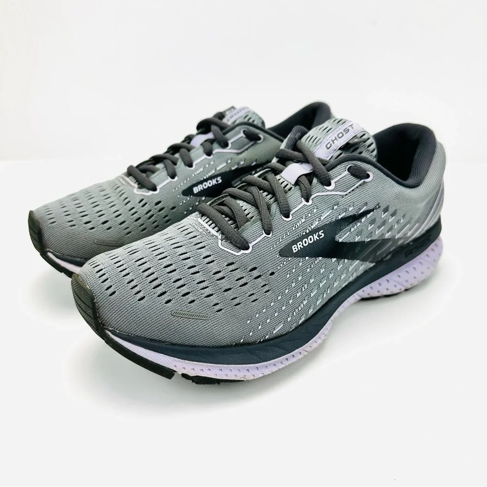 Brooks Ghost 13 Wide Width Running Shoes Grey Black